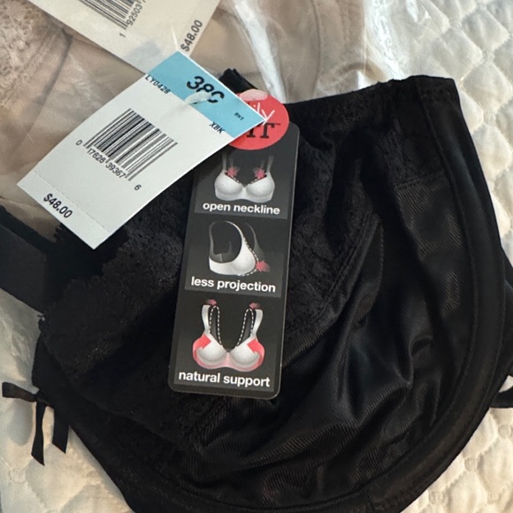 Lilyette Lace Bras in Dark Blue, Light Beige, and Black - Picture 3 of 5